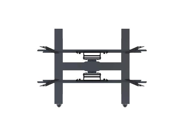 Multibrackets Gulvtralle Public 180 B2B Sort, 800x500, max 40kg per skjerm, 