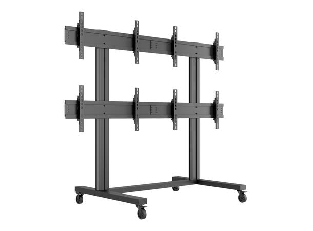 Multibrackets Public Video Wall Stand 4- Screens 40-55" Black 