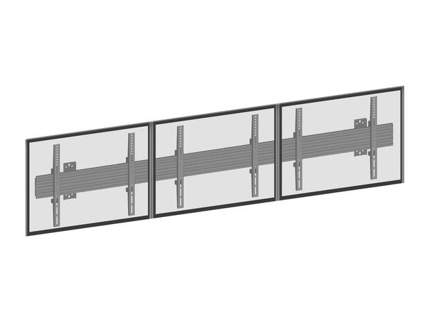 Multibrackets Veggfeste PRO MBW3U Fixed Maks 30Kg pr skjerm, VESA 600x400, Sort 