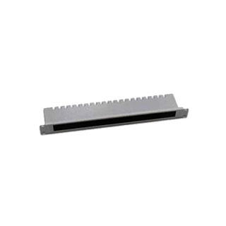 Lande 19&quot; Cable guide w/brush Grey 1U w/brush entry and tie mount