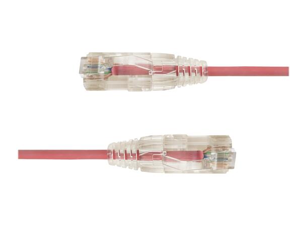 LinkIT U/UTP SlimPatch Cat6a red 1m AWG28/7 | LSZH |Snagless | OD 3.6mm 