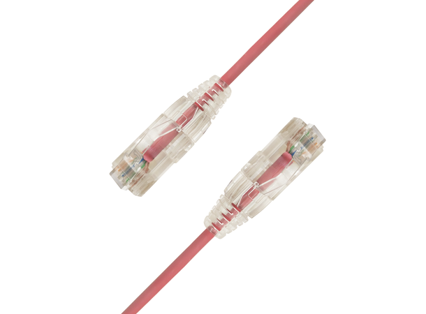 LinkIT U/UTP SlimPatch Cat6a red 1m AWG28/7 | LSZH |Snagless | OD 3.6mm 