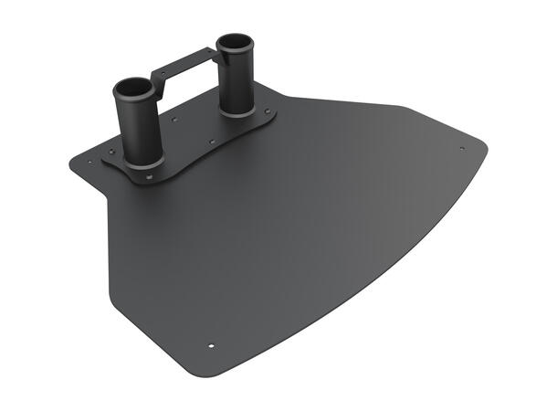 Multibrackets Basic 180 gulvplate Svart, tilbehør til Basic 180 tralle 