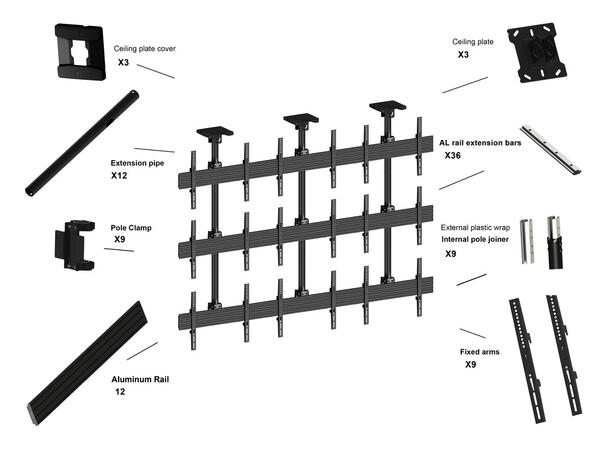 Multibrackets Ceiling Mount Pro MBC3X3U 