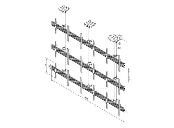 Multibrackets Ceiling Mount Pro MBC3X3U 