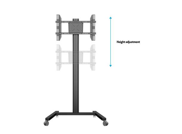 Multibrackets Gulvtralle Single Svart, 50kg, 700x400, 32-65" 