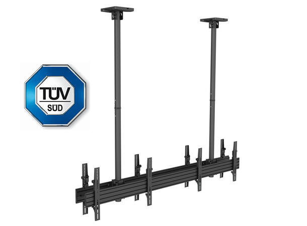 Multibrackets Takfeste MBC2X1U, TÜV 600x400, 120 Kg, 58-155cm, 4 x 40-65" 