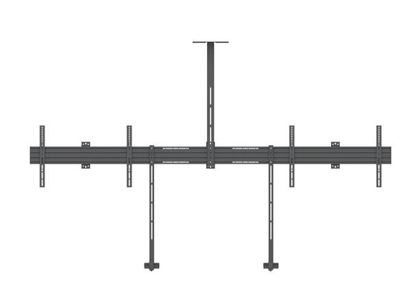 Multibrackets Veggfeste konferanse 2x75" 600x400, 140Kg, videokonferanse pakke 