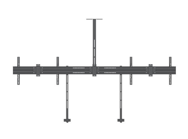 Multibrackets Veggfeste konferanse 2x75" 600x400, 140Kg, videokonferanse pakke 