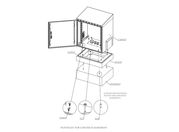 Lande Gulvsokkel For SAFEbox B600xD600xH100 | Grå 