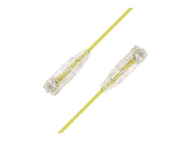 LinkIT U/UTP SlimPatch Cat6a yellow 3m AWG28/7 | LSZH |Snagless | OD 3.6mm 