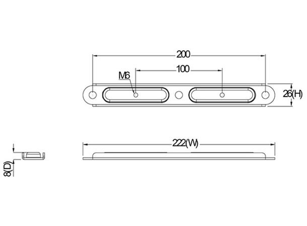 Multibrackets Deskmount 200x200 adapter Svart, VESA 200x200 