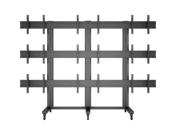 Multibrackets Gulvstativ 9 skjermer 40-55", 800x400, max 360kg, 