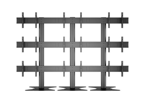 Multibrackets Gulvstativ 9 skjermer 40-55", 800x400, max 360kg, 