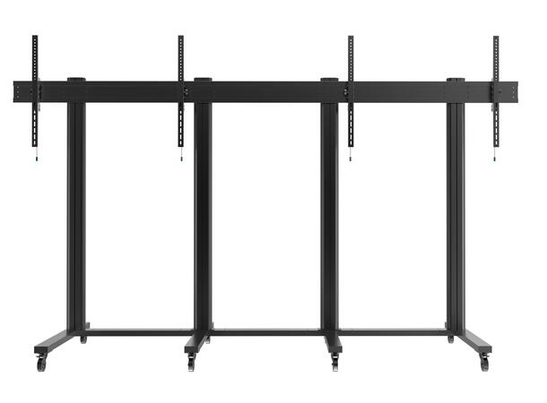 Multibrackets Gulvtralle 210 dual Screen Sort, Maks VESA 1200x900, 70-110", 250kg 