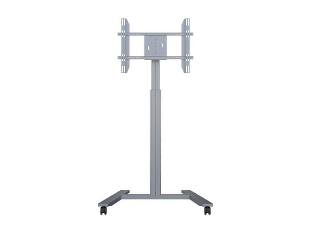 Multibrackets Gulvtralle motor Wheelbase 40Kg,55 cm høydejustering, 30-60",Sølv 