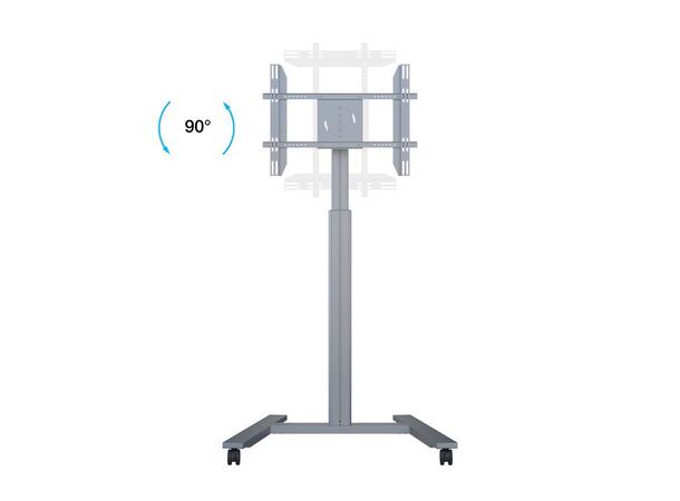 Multibrackets Gulvtralle motor Wheelbase 40Kg,55 cm høydejustering, 30-60",Sølv 