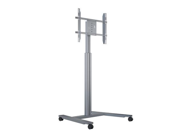 Multibrackets Motorized Display Stand Wh eelbase Silver 