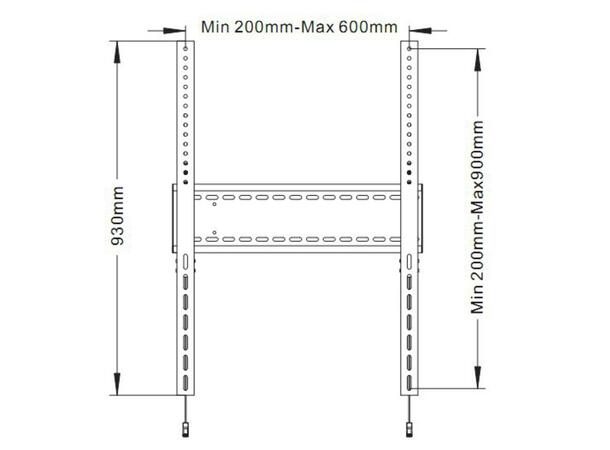 Multibrackets Universal Fixed Wallmount SD MAX 1200x900 