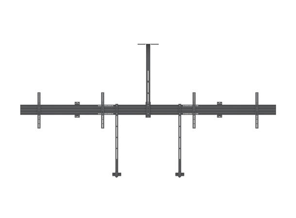 Multibrackets Veggfeste konferanse 2x90" 600x400, 140Kg, videokonferanse pakke 