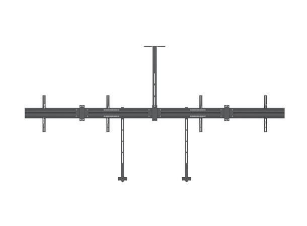 Multibrackets Veggfeste konferanse 2x90" 600x400, 140Kg, videokonferanse pakke 