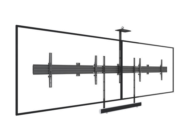 Multibrackets Veggfeste konferanse 2x90" 600x400, 140Kg, videokonferanse pakke 