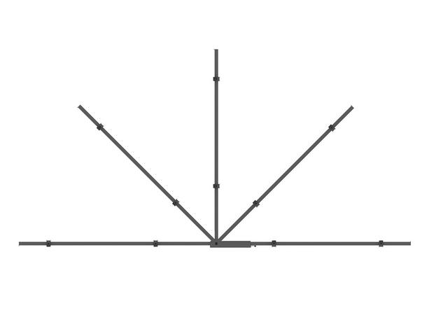 Multibrackets Veggfeste svingarm 180 XL Sort, Vesa 800x600, maks 125kg, 70-84" 