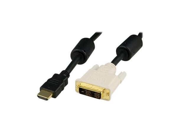 LinkIT HDMI A han - DVI-D han, 15 m HDMI M - DVI M (18+1), 28 AWG 