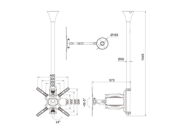 Multibrackets Ceiling Mount Pro MBC1F 