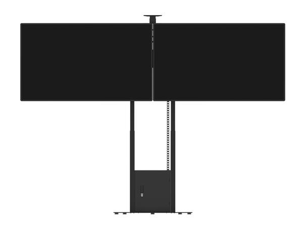 Multibrackets Motorisert gulvstativ Dual Svart, 120Kg, 600x400, 2 x 40-65" 