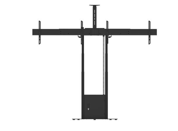 Multibrackets Motorisert gulvstativ Dual Svart, 120Kg, 600x400, 2 x 40-65" 