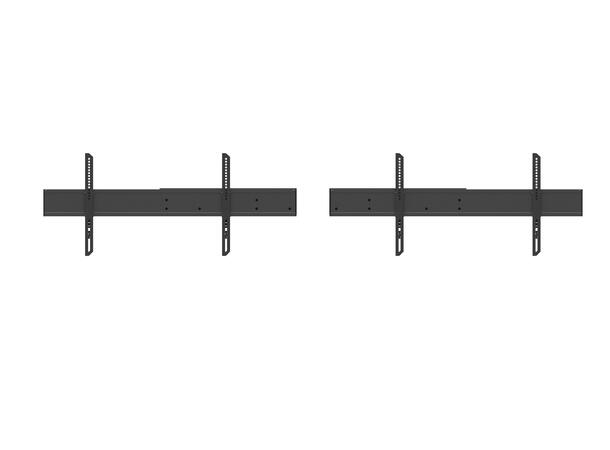 Multibrackets Motorisert gulvstativ Dual Svart, 120Kg, 600x400, 2 x 40-65" 