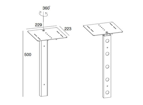 Multibrackets Public Display Stand Camer a Holder HD Black 