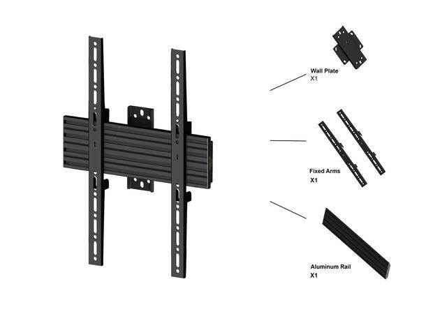 Multibrackets Wallmount Pro MBSTH1UP 200 x600 Fixed Black 