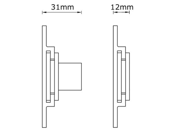 Multibrackets veggfeste Super Slim Large Sølv 