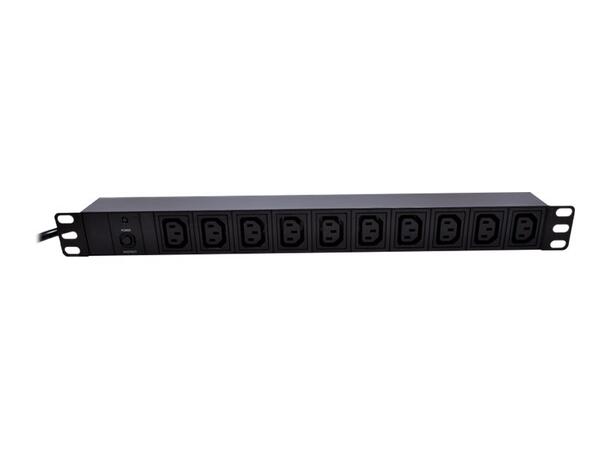 LinkIT 19" PDU C14 - 10xC13 2m C14 2500W 10A Overload protection 