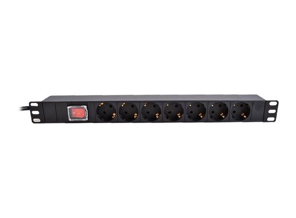 LinkIT 19" PDU 7xCEE 7/4 2m CEE 7/7 m/ switch 16A 3600W 