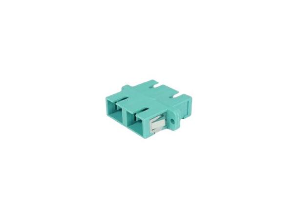 LinkIT Fiber adapter SC/SC Duplex MM | Clips and flanges | Aqua 