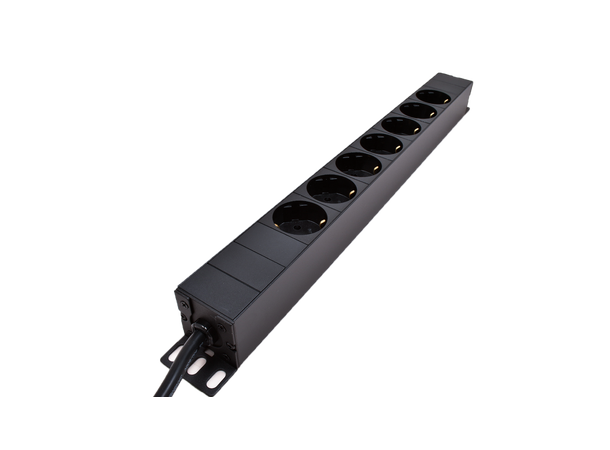 Elivi Powerstrip 7xCEE7/4 5m Black | For tabletop 