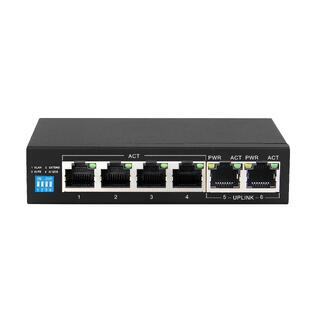 LinkIT PoE+ Switch 6-Port 4 PoE+ ports, 802.3 at, 94W