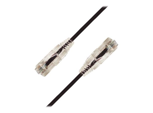 LinkIT U/UTP SlimPatch Cat6a black 10m AWG28/7 | LSZH |Snagless | OD 3.6mm 