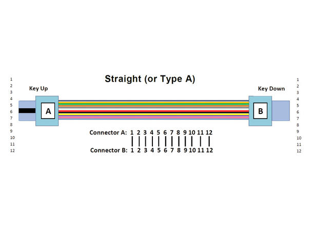 LinkIT MTP/MPO-A OM4 12core Ver.A | Female-Female | LSZH | Magenta 