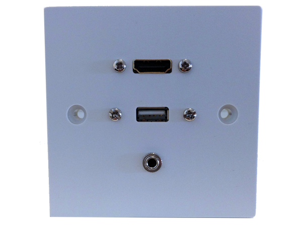 LinkIT Wall outlet 1xHDMI| 1xMiniJack| 1 86x86mm duct and wall box | 15cm cables 