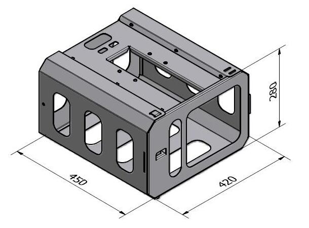 EDBAK Projektor sikkerhetskasse PSC22 45x42x28cm 