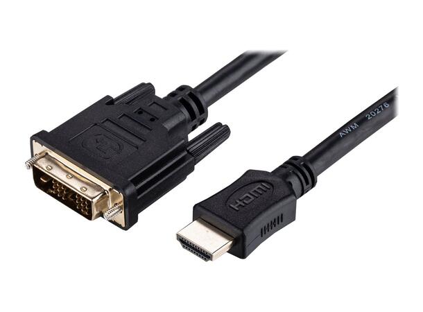 LinkIT HDMI A han - DVI-D han,  7 m HDMI M - DVI M (18+1), 28AWG 