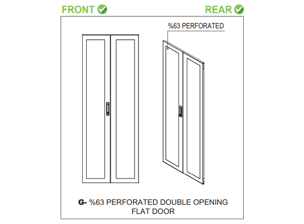 Lande DYNAmic BASIC 42U VCM W800xD800xH2010 | Glassdoor | Black 