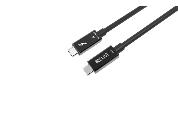 Elivi Thunderbolt 4 cable 0,5 m USB-C | 240W | 40Gbps | Black 