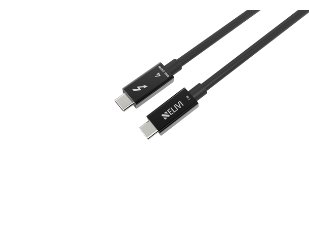 Elivi Thunderbolt 4 cable 1 m USB-C | 240W | 40Gbps | Black 