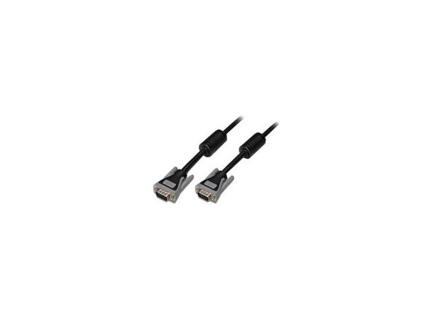 LinkIT SVGA/XGA Cable M/M| Black 1M Without stick 9 | ferrit core both ends 