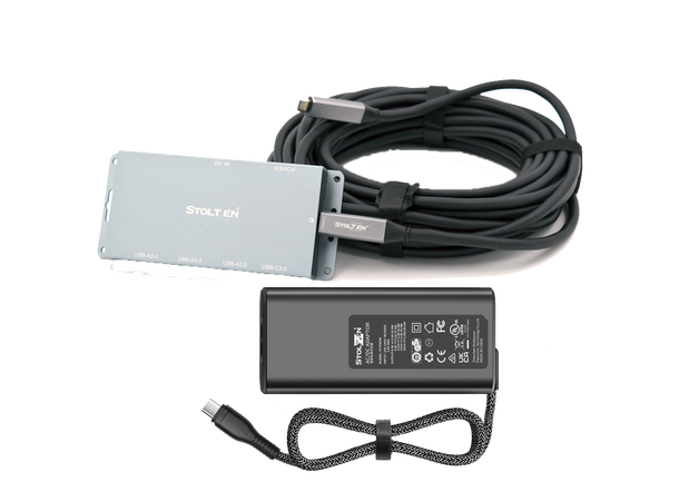 Stoltzen HERA HuddleHub Mini 65W + 7,5 m PD 65W | 7.5 m USB-C Host Cable 